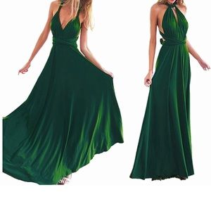 Women Transformer Long Prom Dress Multi-Way Wrap Convertible Floor Length Gown